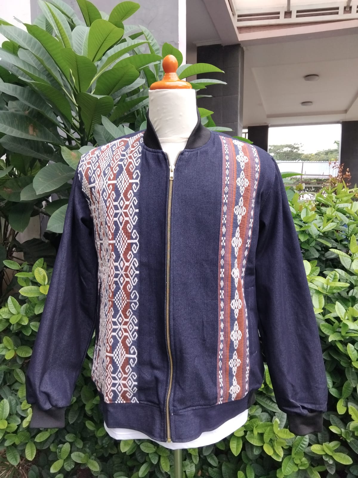 Jacket Bomber Denim Ethnic